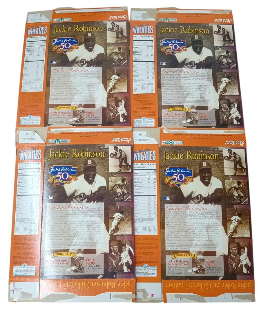 Jackie Robinson 50th Anniversary Wheaties Boxes Flat 1997 Set Of 4 Baseball