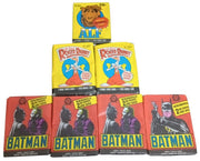 Topps Trading Card Packs 1980s ALF Roger Rabbit Batman Set Of 7 Retro Nostalgic