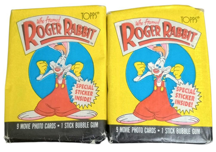 Topps Trading Card Packs 1980s ALF Roger Rabbit Batman Set Of 7 Retro Nostalgic