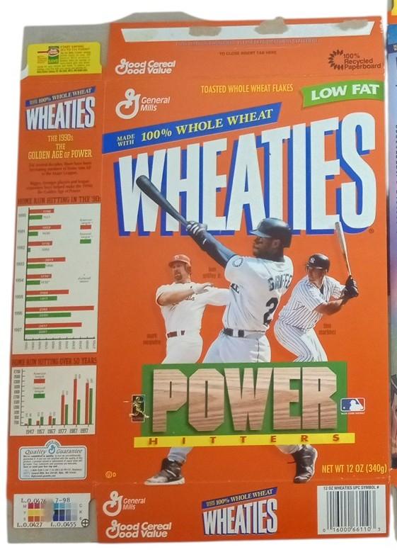 Wheaties Boxes Flat Baseball 1999 World Series & 1998 Power Hitters Sports