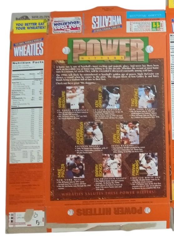 Wheaties Boxes Flat Baseball 1999 World Series & 1998 Power Hitters Sports