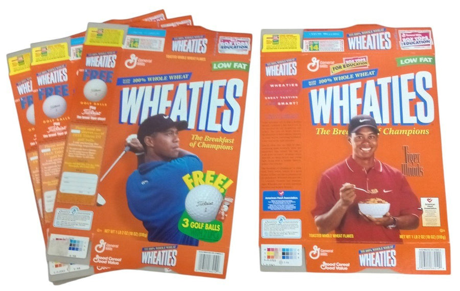 Tiger Woods Wheaties Boxes Set Of 4 Flat 1998 Retro Collectible Sports Golf