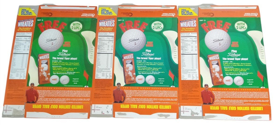 Tiger Woods Wheaties Boxes Set Of 4 Flat 1998 Retro Collectible Sports Golf