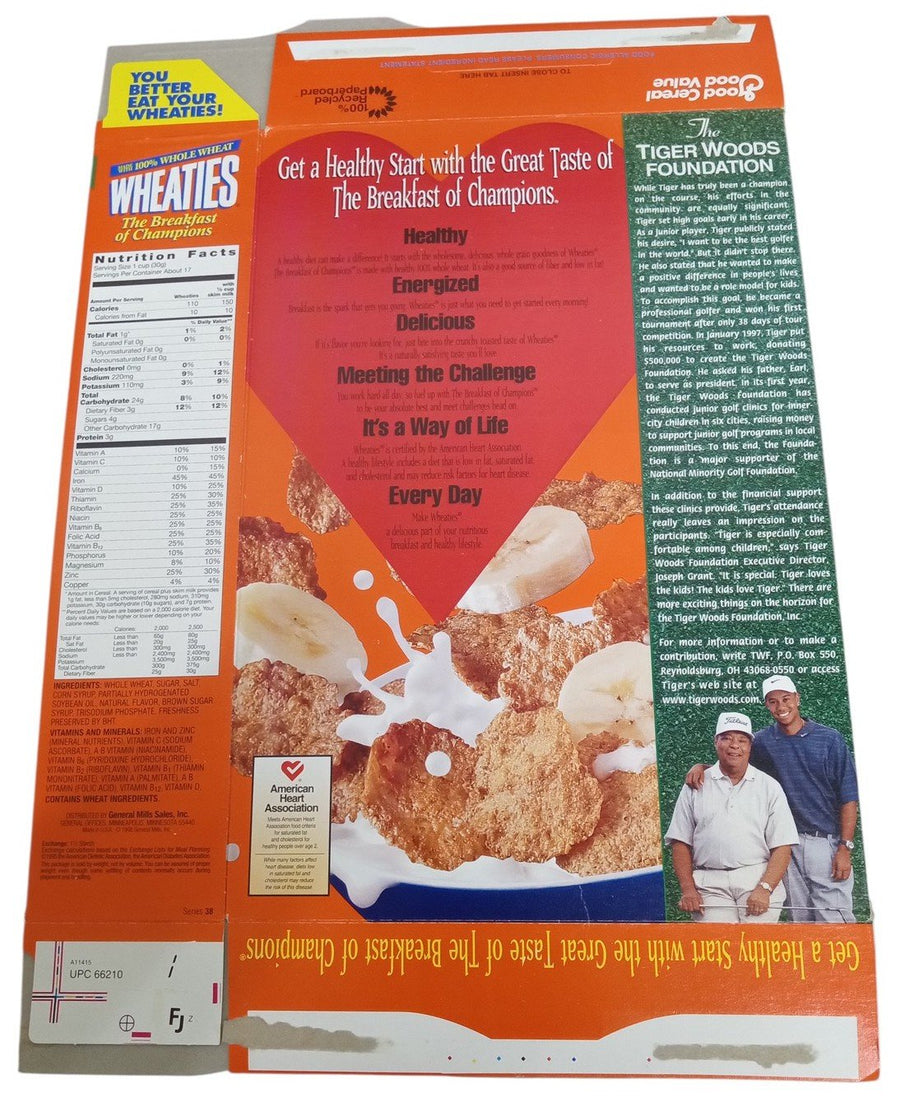 Tiger Woods Wheaties Boxes Set Of 4 Flat 1998 Retro Collectible Sports Golf