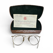 Artcraft Fulvue Vintage MCM 1/10 12k Gold Filled Eyeglasses W/ Case V.C. Bidwell