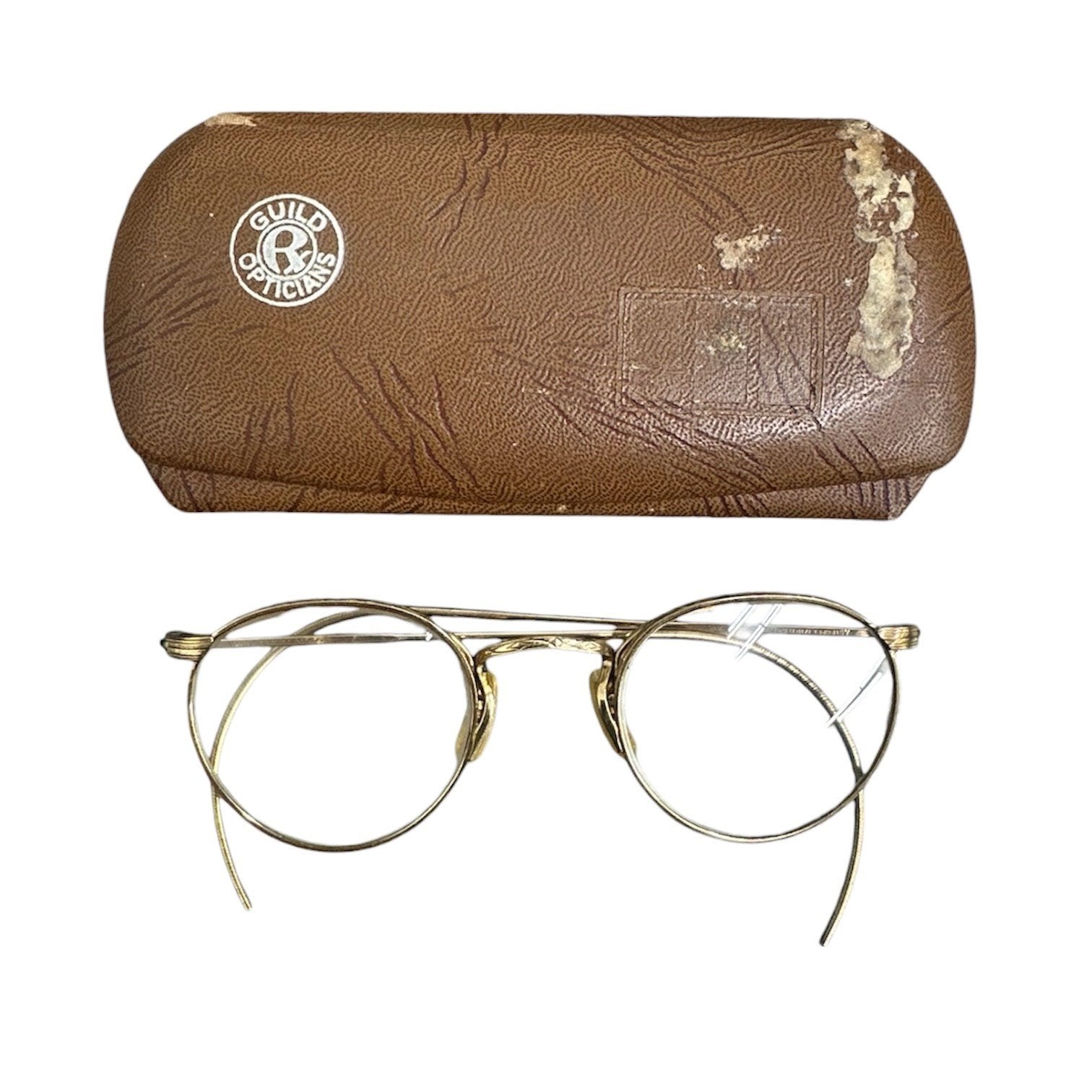 Artcraft Fulvue Vintage MCM 1/10 12k Gold Filled Eyeglasses W/ Case V.C. Bidwell