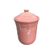 Fiesta - Peony Pink Large Chevron Canister Homer Laughlin HLC Ceramic