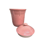 Fiesta - Peony Pink Large Chevron Canister Homer Laughlin HLC Ceramic