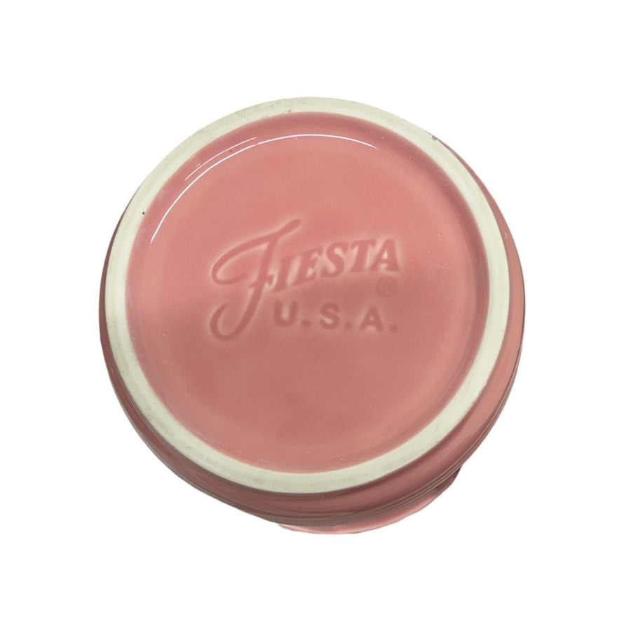 Fiesta - Peony Pink Large Chevron Canister Homer Laughlin HLC Ceramic