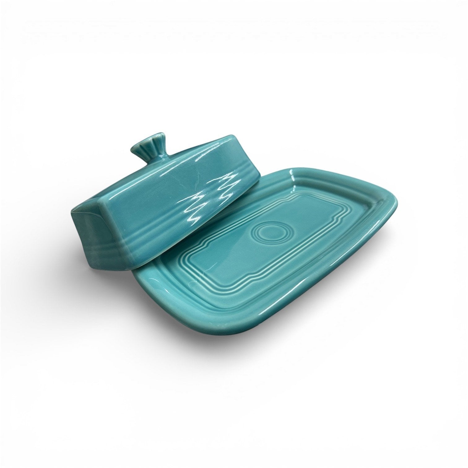 Fiesta - Turquoise XL Covered Butter Dish Homer Laughlin HLC Ceramic