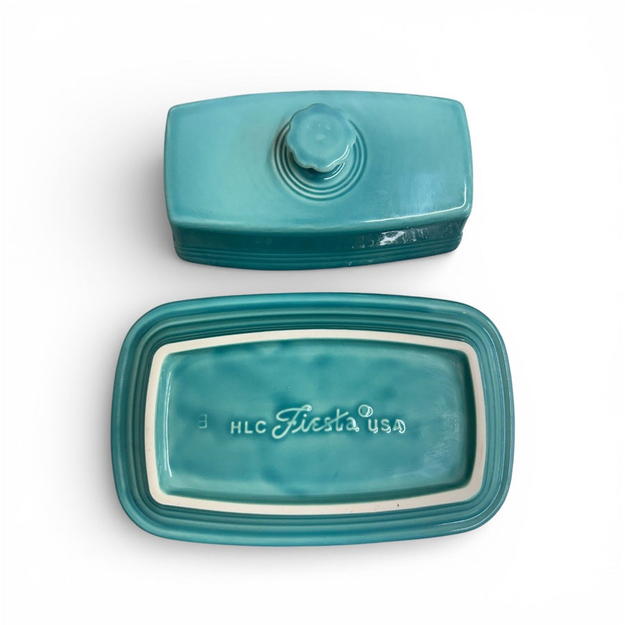 Fiesta - Turquoise XL Covered Butter Dish Homer Laughlin HLC Ceramic