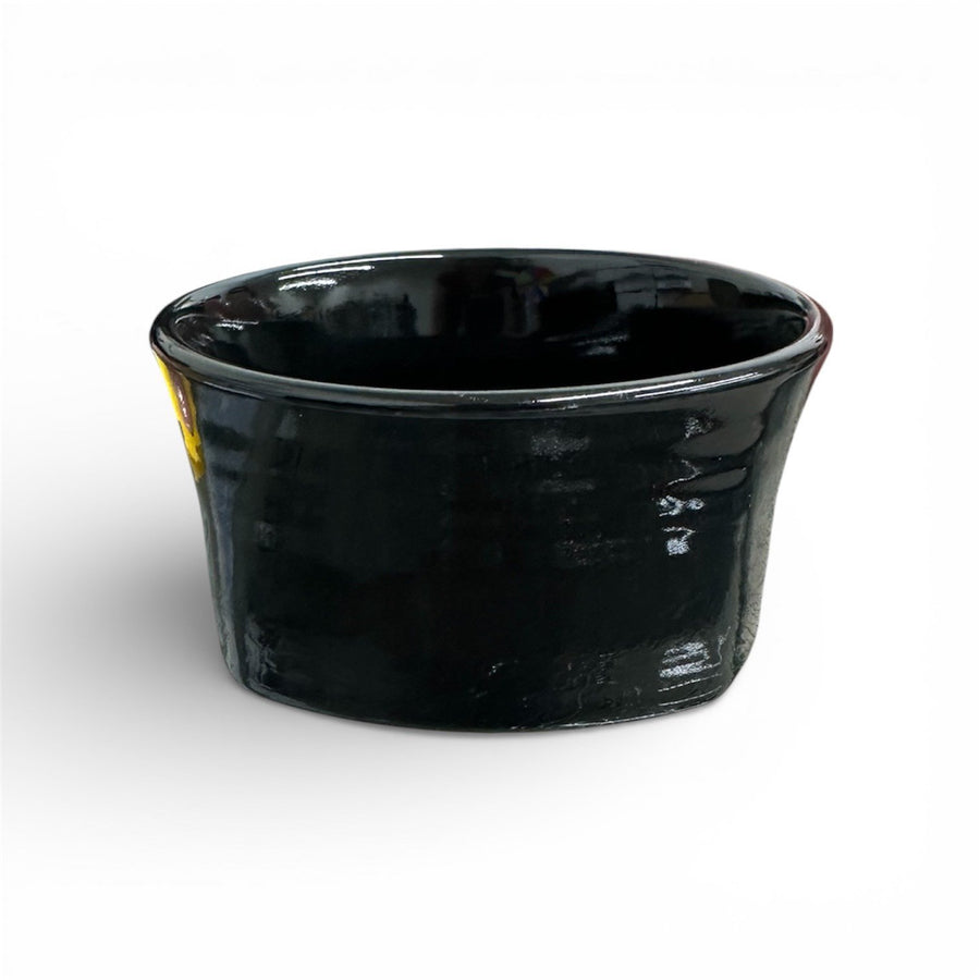 Fiesta - Black Square Soup Bowl Homer Laughlin HLC Ceramic (DIS)