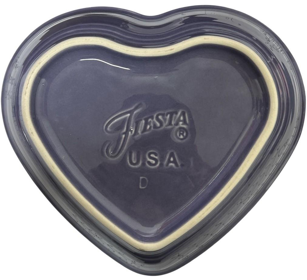 Fiesta - Lavender Medium Heart Bowl Homer Laughlin Ceramic Dish Valentine's