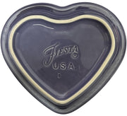 Fiesta - Lavender Medium Heart Bowl Homer Laughlin Ceramic Dish Valentine's