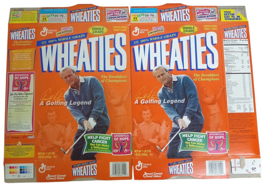 Arnold Palmer Wheaties Boxes Flat 1999 Golf Retro Collectible Nostalgic