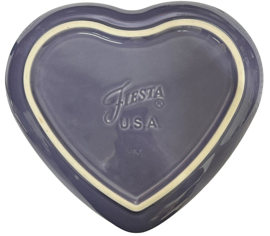Fiesta - Lavender Large Heart Bowl Homer Laughlin Ceramic Dish Valentine's