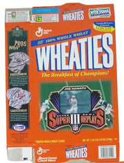 NFL Football Super Bowl & QB Club Wheaties Boxes Set Of 3 Flat Retro 1990s