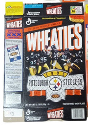 NFL Football Super Bowl & QB Club Wheaties Boxes Set Of 3 Flat Retro 1990s