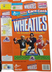 NFL Football Super Bowl & QB Club Wheaties Boxes Set Of 3 Flat Retro 1990s