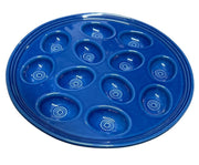 Fiesta - Lapis Blue Small Egg Plate Tray Serving Dish Homer Laughlin Ceramic HLC