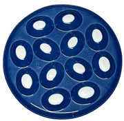 Fiesta - Lapis Blue Small Egg Plate Tray Serving Dish Homer Laughlin Ceramic HLC