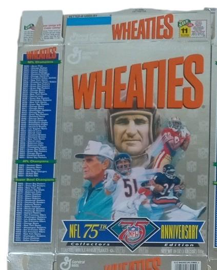 NFL 75th Anniversary Wheaties Boxes Set Of 4 Flat 1994 Football Nostalgic