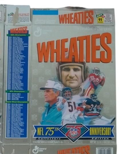 NFL 75th Anniversary Wheaties Boxes Set Of 4 Flat 1994 Football Nostalgic