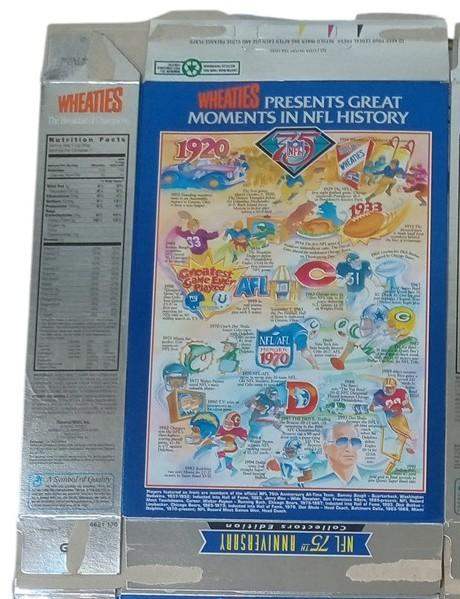 NFL 75th Anniversary Wheaties Boxes Set Of 4 Flat 1994 Football Nostalgic