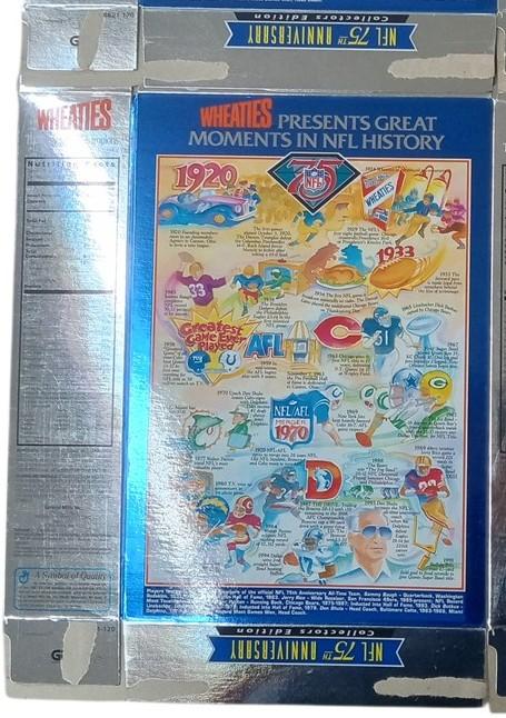 NFL 75th Anniversary Wheaties Boxes Set Of 4 Flat 1994 Football Nostalgic