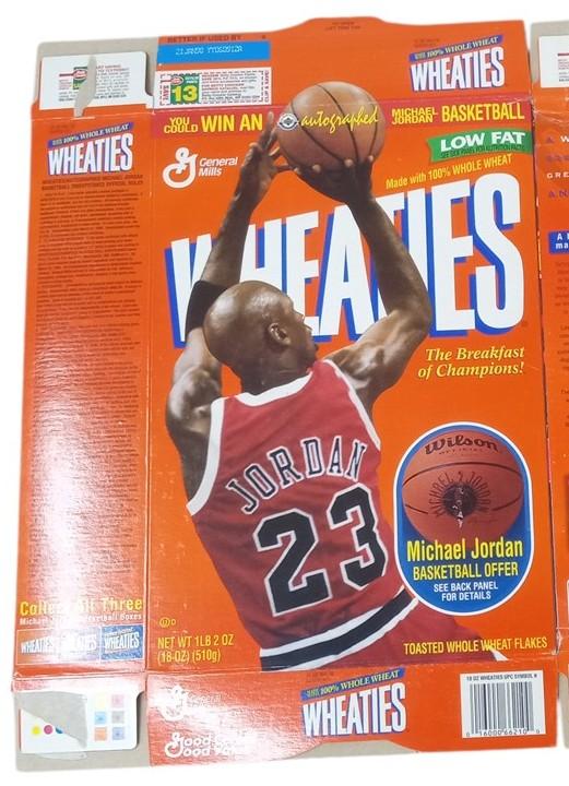 Michael Jordan Wheaties Boxes Space Jam & Signed Ball Flat 1990s Basketball