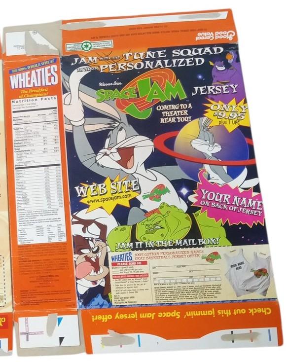 Michael Jordan Wheaties Boxes Space Jam & Signed Ball Flat 1990s Basketball