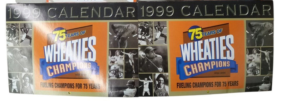 Wheaties 75 Years Of Champions Boxes 1998 Flat W/1999 Calendars Sports History