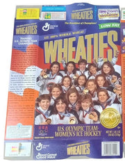 Wheaties Olympics Figure Skating & Women's Ice Hockey Flat 1998 2002 Retro