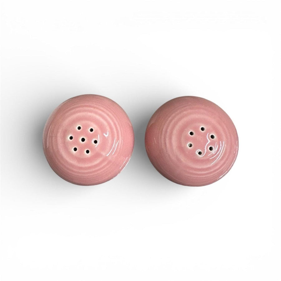 Fiesta - Peony Pink Ball Salt and Pepper Shaker Set Homer Laughlin HLC Ceramic