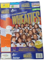 Wheaties Boxes 1998 Olympics Women's Ice Hockey Flat Sports Hockey Collectible