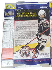 Wheaties Boxes 1998 Olympics Women's Ice Hockey Flat Sports Hockey Collectible