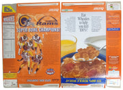 Wheaties Boxes Set Of 2 Flat 1997 & 2000 Rams Super Bowl Retro Collectible