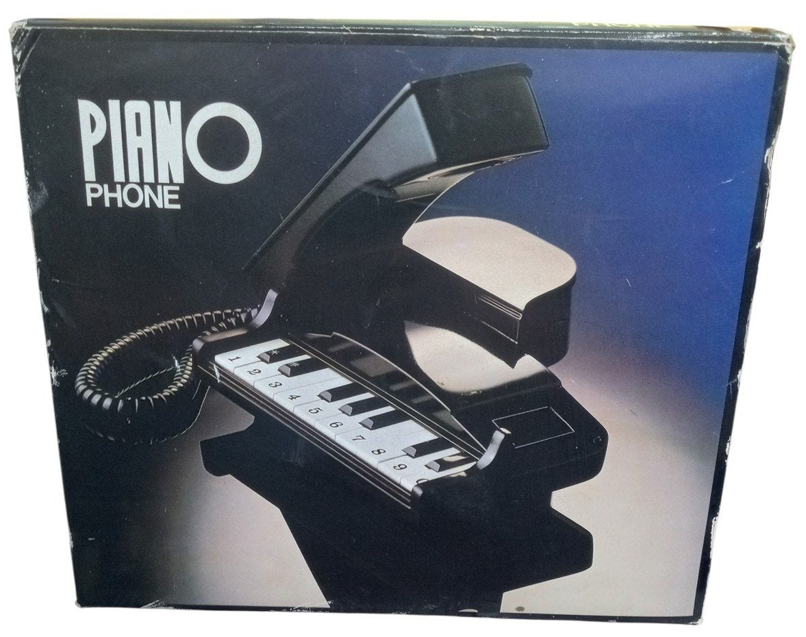 Piano Phone W/Box Novelty Telephone Retro Collectible Decorative Untested