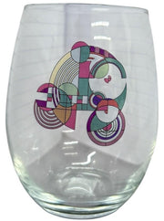 Culver -- "Hoffman Rug" Frank Lloyd Wright Pair of Stemless Wine Glasses