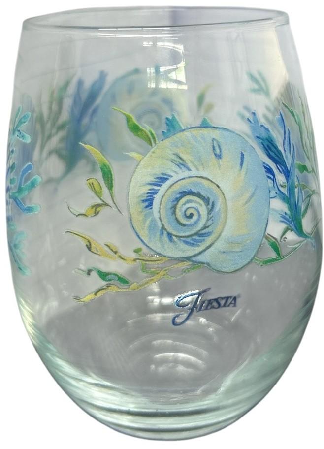 Fiesta - Retired Pair of Coastal Shores Stemless 15oz Wine Glasses