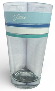 Fiesta - Pair of Edgeline Coastal Sky blue Cobalt / Twilight White and Turquoise Cooler Glasses