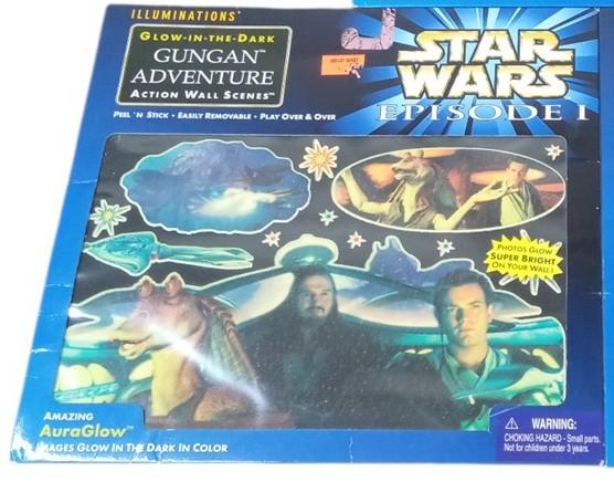 Star Wars Episode I Illuminations Glow In The Dark Action Wall Scenes Sealed