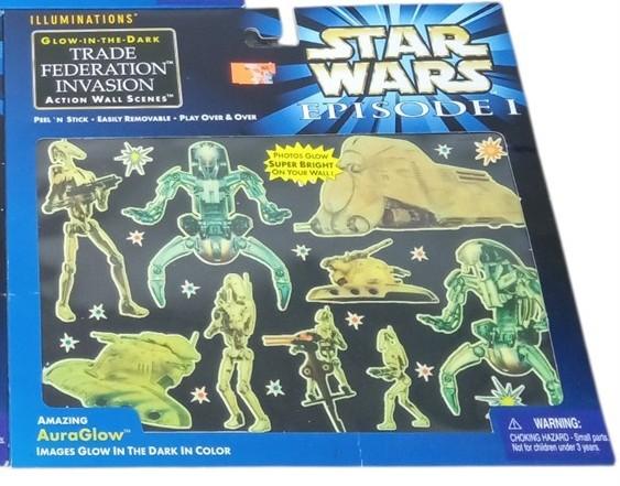 Star Wars Episode I Illuminations Glow In The Dark Action Wall Scenes Sealed