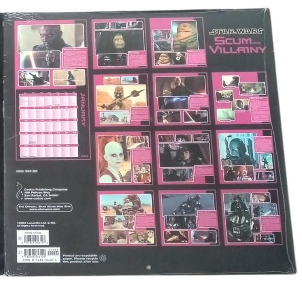 Star Wars Calendars 2000 & 2003 Retro Nostalgic Collectible Decorative