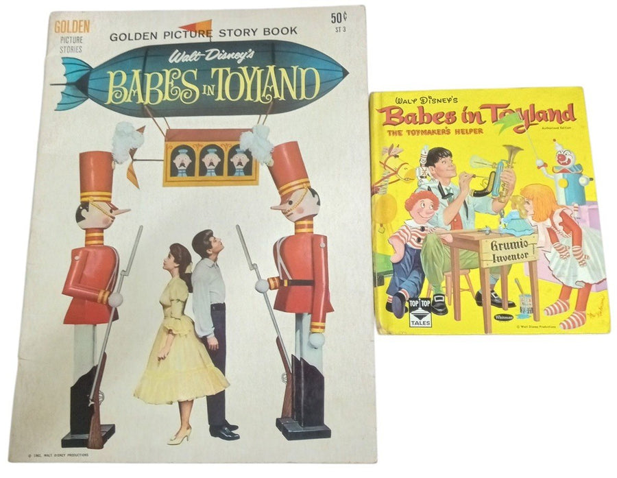 Disney's Babes In Toyland Books 1961 Tip Top Tales & Golden Picture Stories