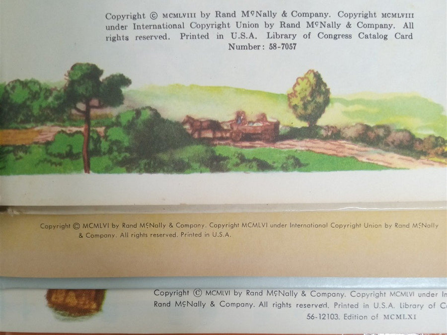 Rand McNally Children's Books Set Of 3 Retro Collectible Nostalgic 1950s