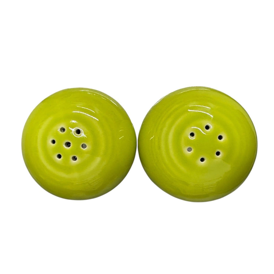 Fiesta - Lemongrass Green Ball Salt and Pepper Shaker Set Homer Laughlin HLC Ceramic