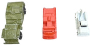 Tootsietoy & Midgetoy Set Of 3 Army Jeep Firetruck Tow Truck Vintage Collectible