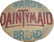 Ward's Dainty Maid Bread Cardboard Sign 15x19 Vintage Collectible Advertising