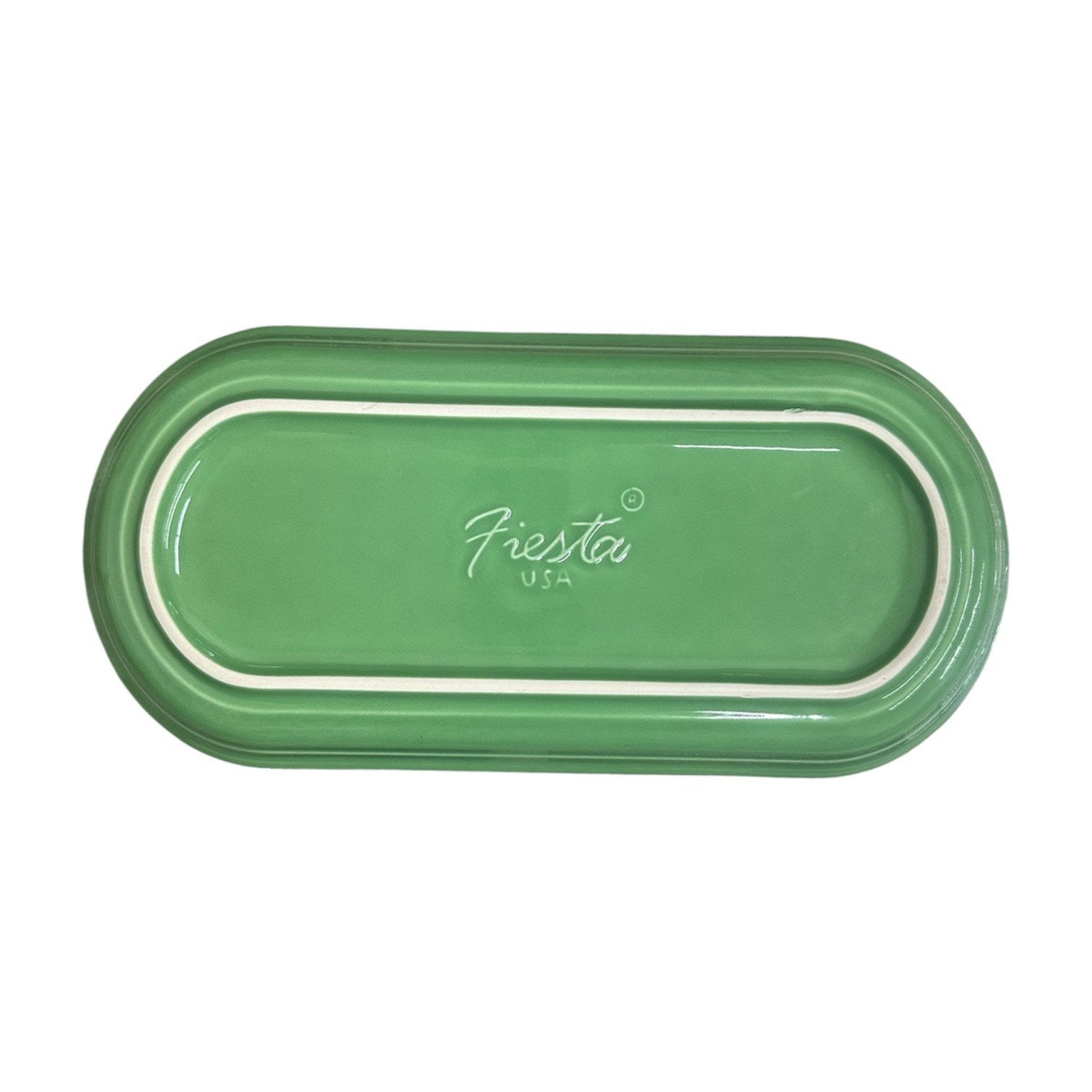 Fiesta - Meadow Green Small Oblong Bread Tray Homer Laughlin HLC Ceramic Platter